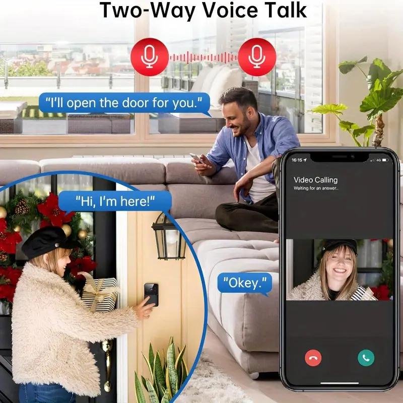 HD Wireless WiFi Visible Doorbell Camera Waterproof Video Door Bell Smart Outdoor Security Doorbell With Camera Vision Tools