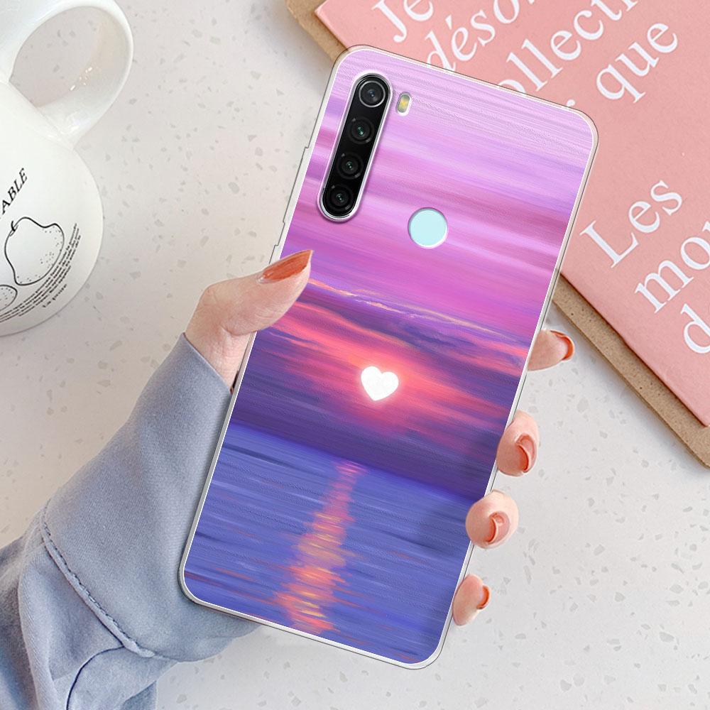 Чехол для Redmi Note 8 Pro Задняя крышка для Note 8T Девочки Новая мода Прозрачный чехол для телефона Мягкий силиконовый чехол для Xiaomi Redmi Note 8 Coque