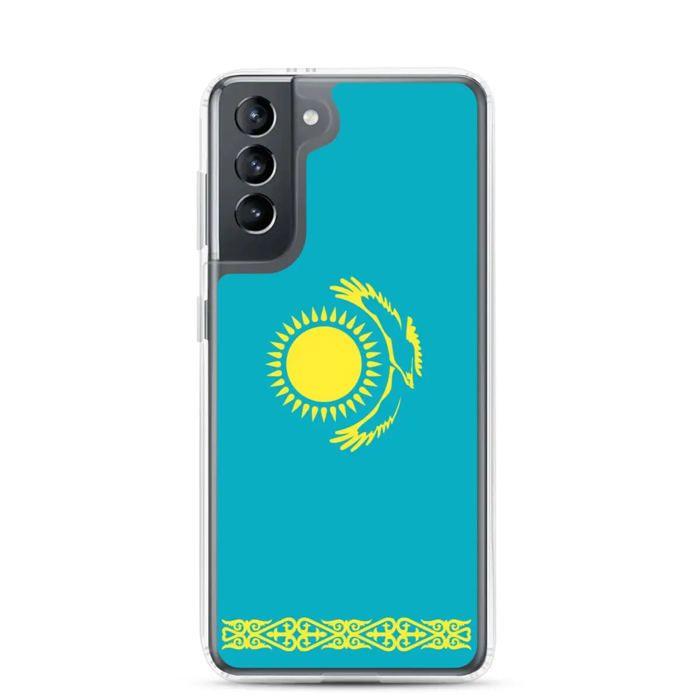Coque Téléphone - Kazakhstan Officiel - Samsung Galaxy S21 Plus - Drapeau - Souple - Multicolore