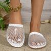 Women's Slippers Breathable Shoes Mesh Flat Beach Slippers for Summer