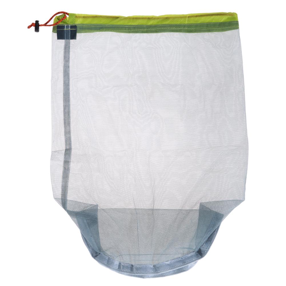 Ultralight Nylon Mesh Mesh Laundry Bag Ultralight Nylon Mesh Bags Laundry Outdoor Bag for Camping Travel Hiking Outdoor Sports