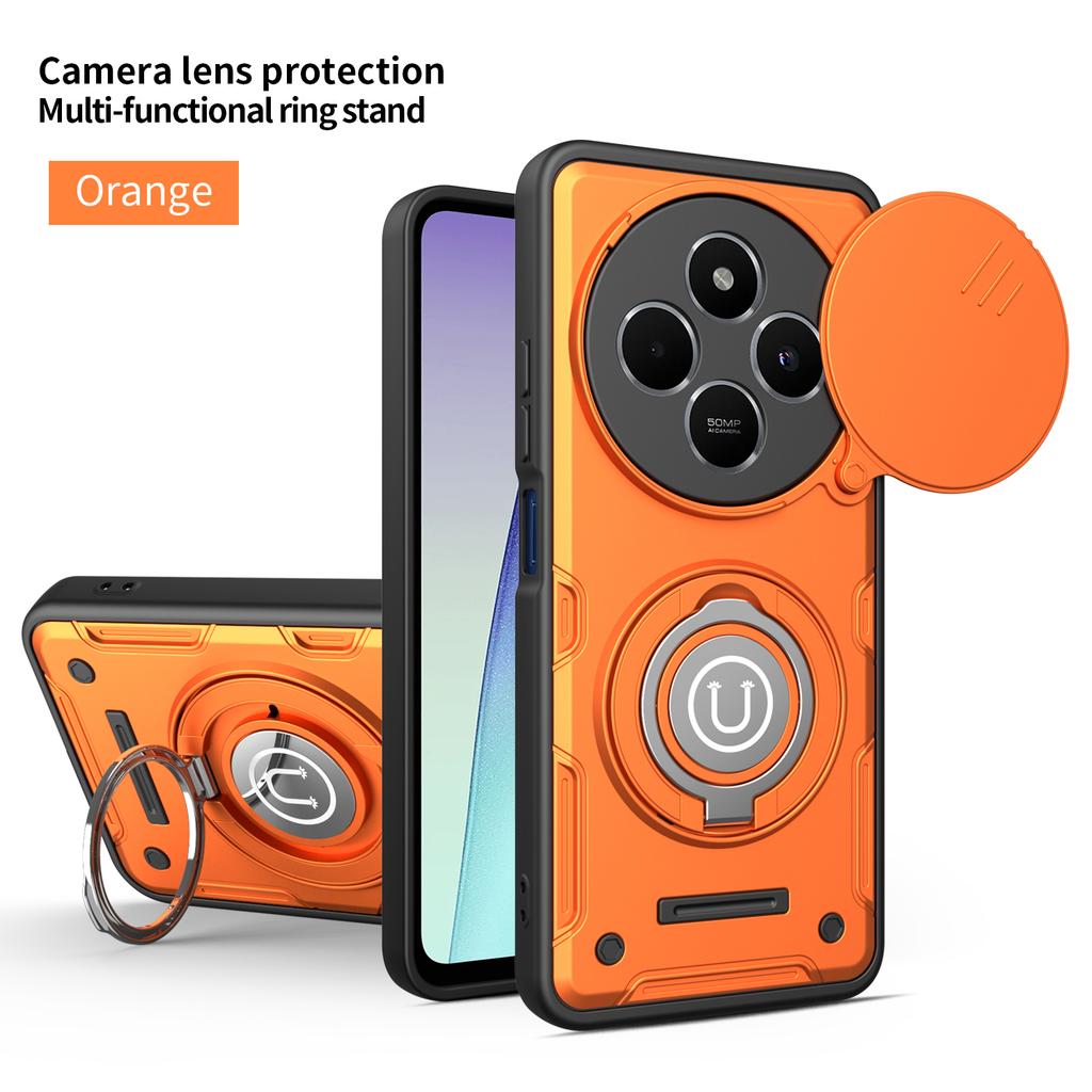 Чехол для Redmi 14C Чехол для телефона Redmi A4 Redmi A3 Pro Магнитный Бронированный Держатель-кольцо Ударопрочный Чехол для телефона с поддержкой беспроводной зарядки Magsafe