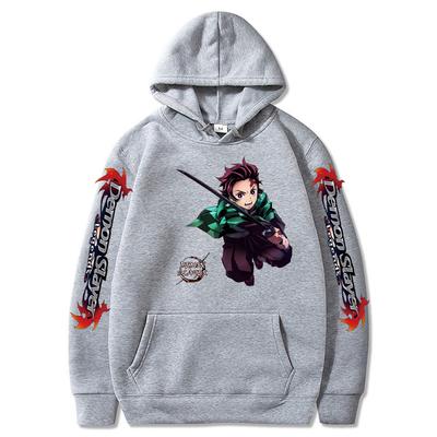 Аниме Demon Slayer Kamado Tanjirou толстовки пуловер мужской Harajuku манга мультфильм смешная графика зима большой размер Itse Sweatshirt