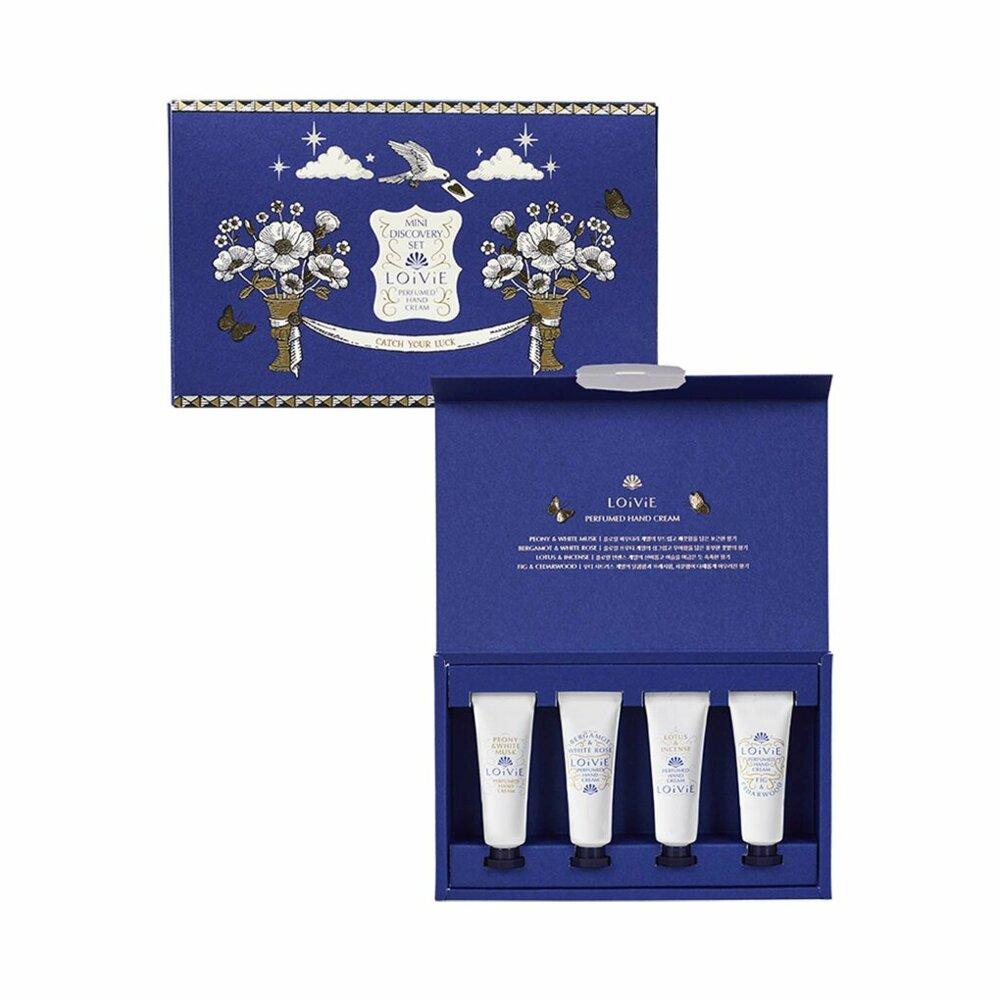 LOiViE Парфюмированный крем для рук Mini Discovery Set 10 мл*4 шт. (Коллекция счастливых подарков)