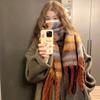 Striped Contrast Color Tassel Scarf: Trendy, Soft, and Warm Winter Fashion