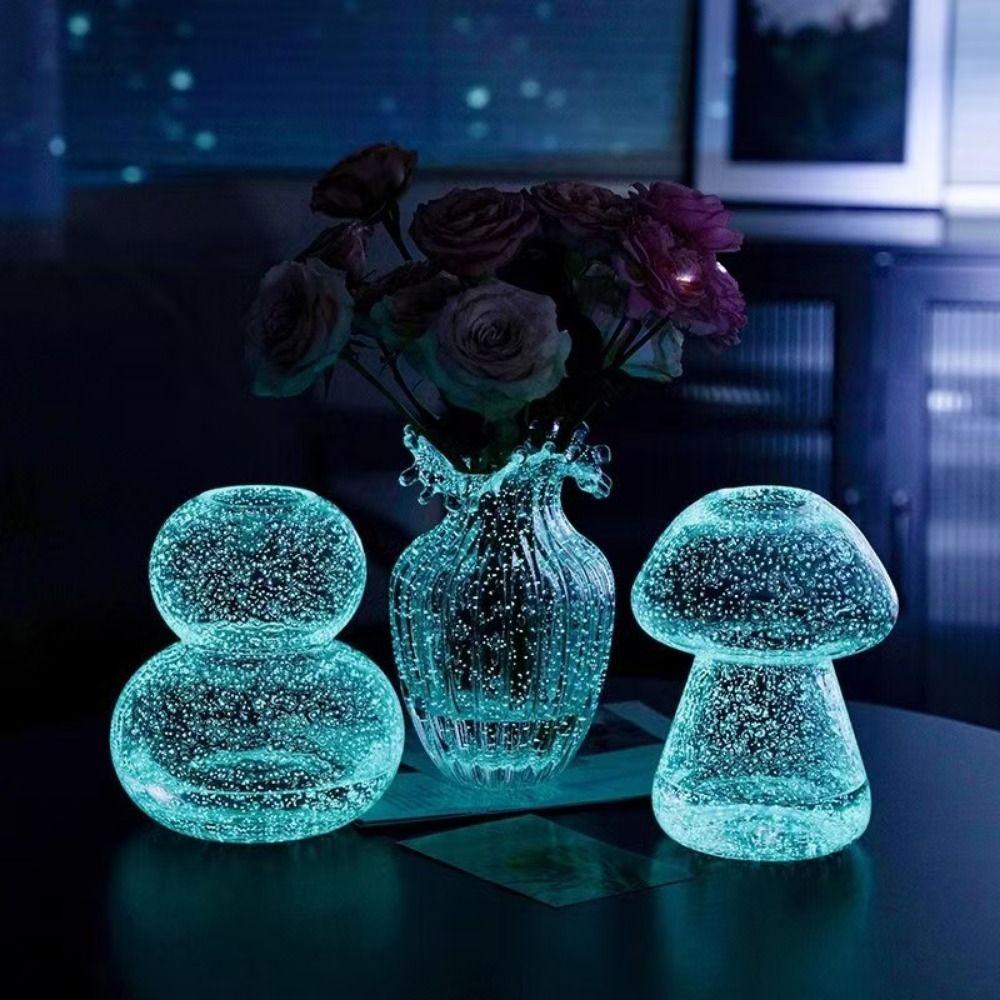 Ваза Ins Dreamlike Fluorescent Exquisite Glow-in-the-dark Luminous Glacier Vase Уникальная Прозрачная Ваза-гриб