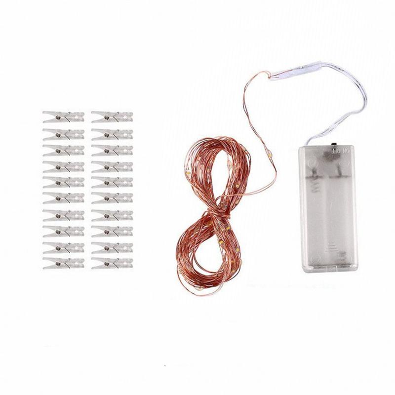2M/5M/10M Photo Clip LED String Fairy Lights Copper Wire Lights