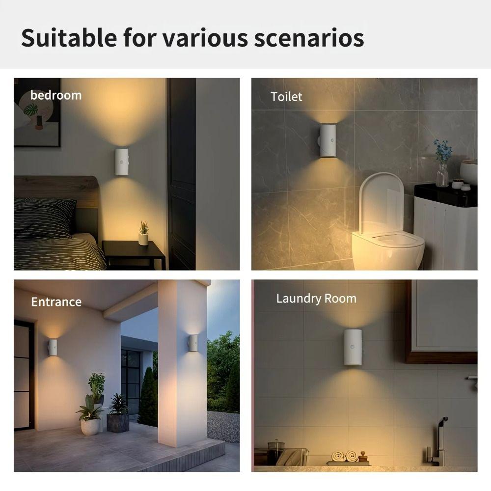 Rechargeable LED Sensor Light Energy Saving Bedroom Night Light Fashion Wall Lamp