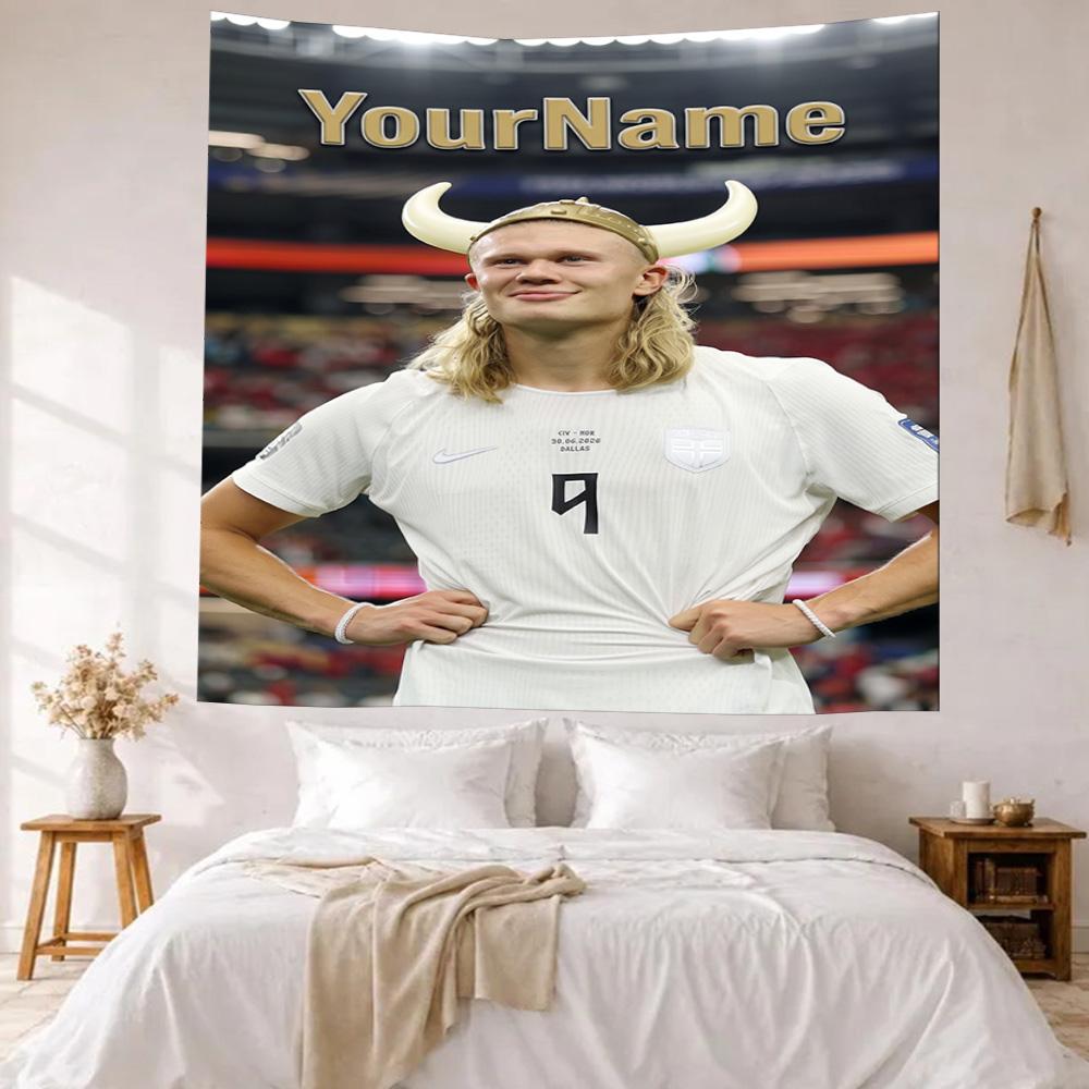 Haaland Custom Your Name Wall Decor Tapestry Art For Pet Memorial Birthdaywedding Party Backdrop Family Gift