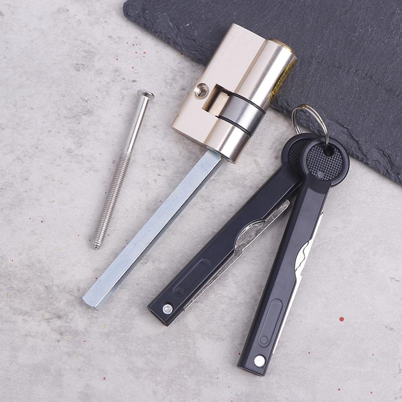 Медный автоматический цилиндр замка с отпечатками пальцев с хвостовиком C-Class Core Противоугонный аварийный замок для двери