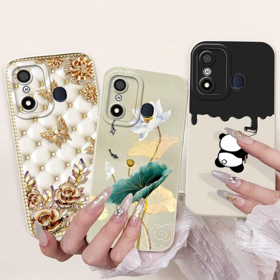 Чехол для Itel A27 A48 A25 A35 Стильный художественный ударопрочный Funda для Itel A60 A60s A70 Мягкий жидкий силиконовый бампер