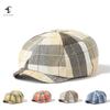 Восьмиугольная кепка в литературном стиле, берет в клетку в стиле ретро, мужская кепка газетчика, женская кепка в европейском и американском стиле