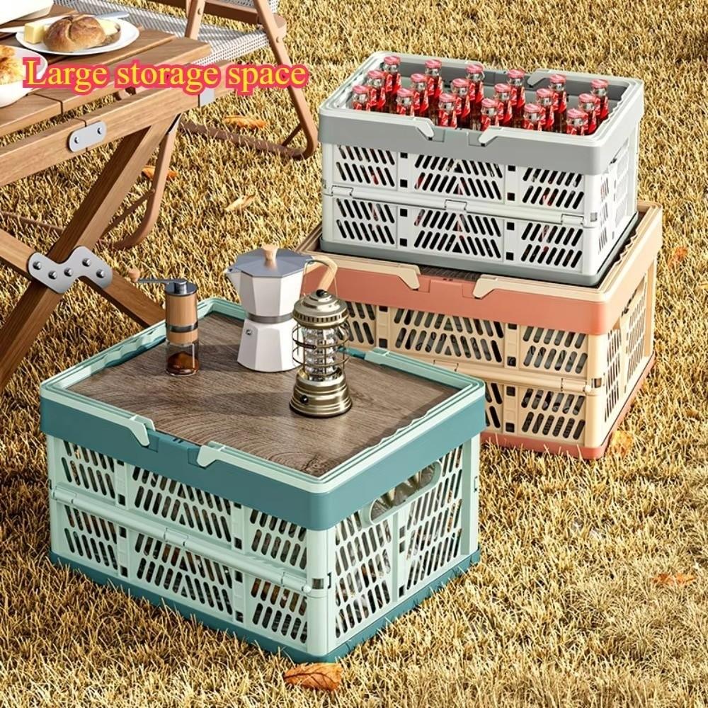 Thickened Portable Picnic Basket Stackable Plastic Storage Box Fruit Vegetable Storage