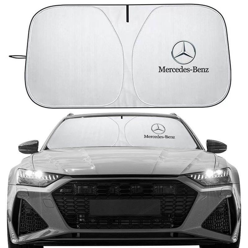 LRQ2 Car Windshield Sun Shade Cover Foldable Front Window Sun Visor Block UV Car Parasol Sunshade Protector Cover For Mercedes Benz