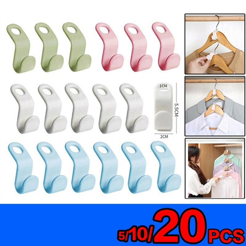 10 шт. вешалка для одежды, многофункциональные крючки, складная вешалка для одежды, вешалка для гардероба, соединительный крючок, крючок для хранения органайзера