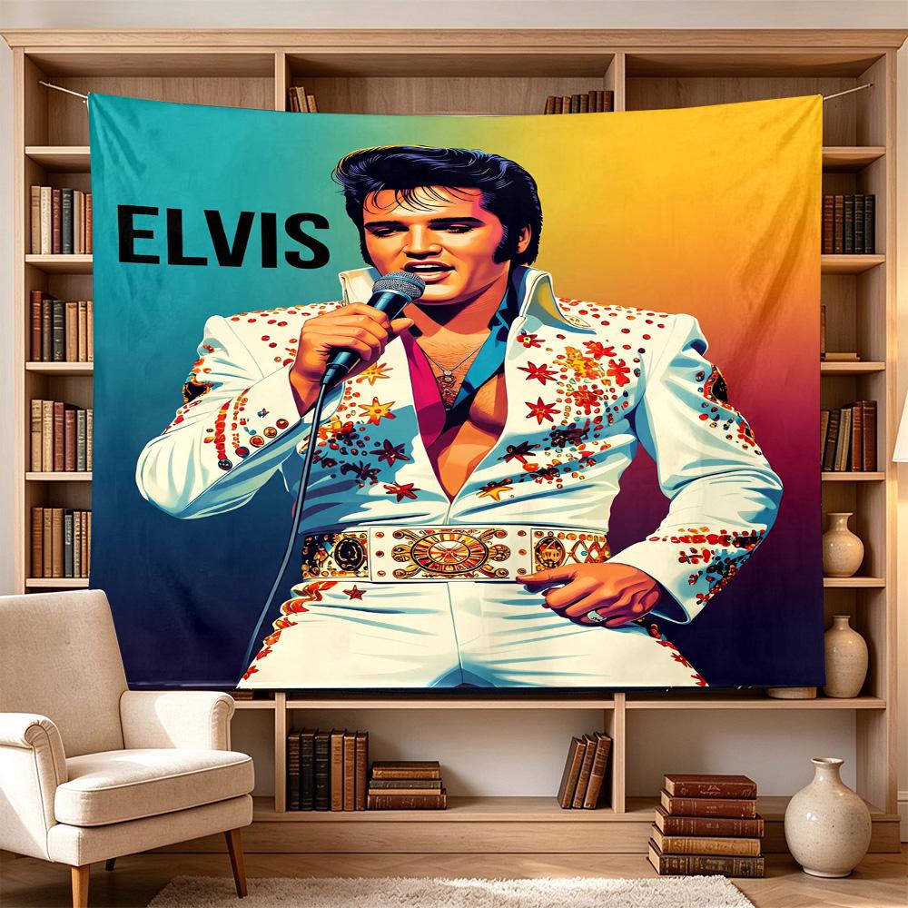 Elvis Presley Performance Large Decorative Tapestry, Great Holiday Gifts, Photo Backdrop for Bedroom Dorm Parties,Perfect Gift