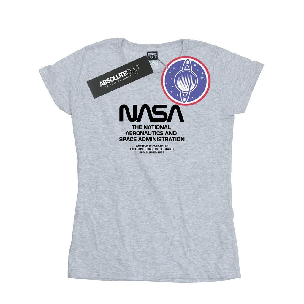 NASA Womens/Ladies Worm Blurb Cotton T-Shirt
