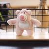 Ins Cute Pink Bear Pendant Plush Toy Doll Girl Heart Bear Bag Hanging Keychain Women