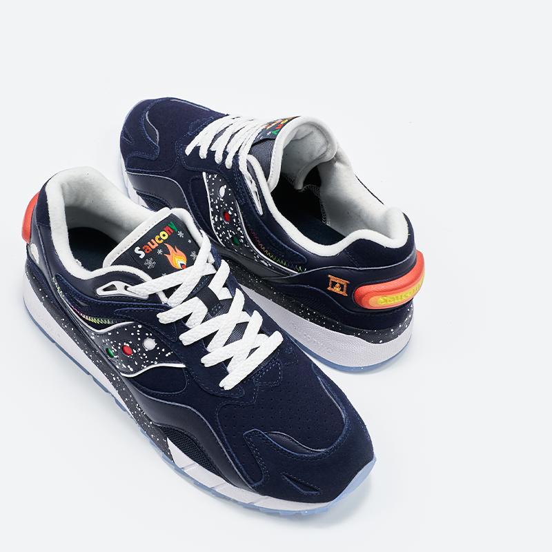 SAUCONY Shadow 6000 Зимняя сказка Ретро Повседневные Замшевые Амортизирующие Нескользящие Водонепроницаемые Низкие Кроссовки Унисекс Кроссовки Синий Белый S79032-1