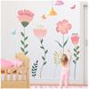 [R3456] - Giant Sticker 'Giant Flowers' Pink Green - 233x184 Cm