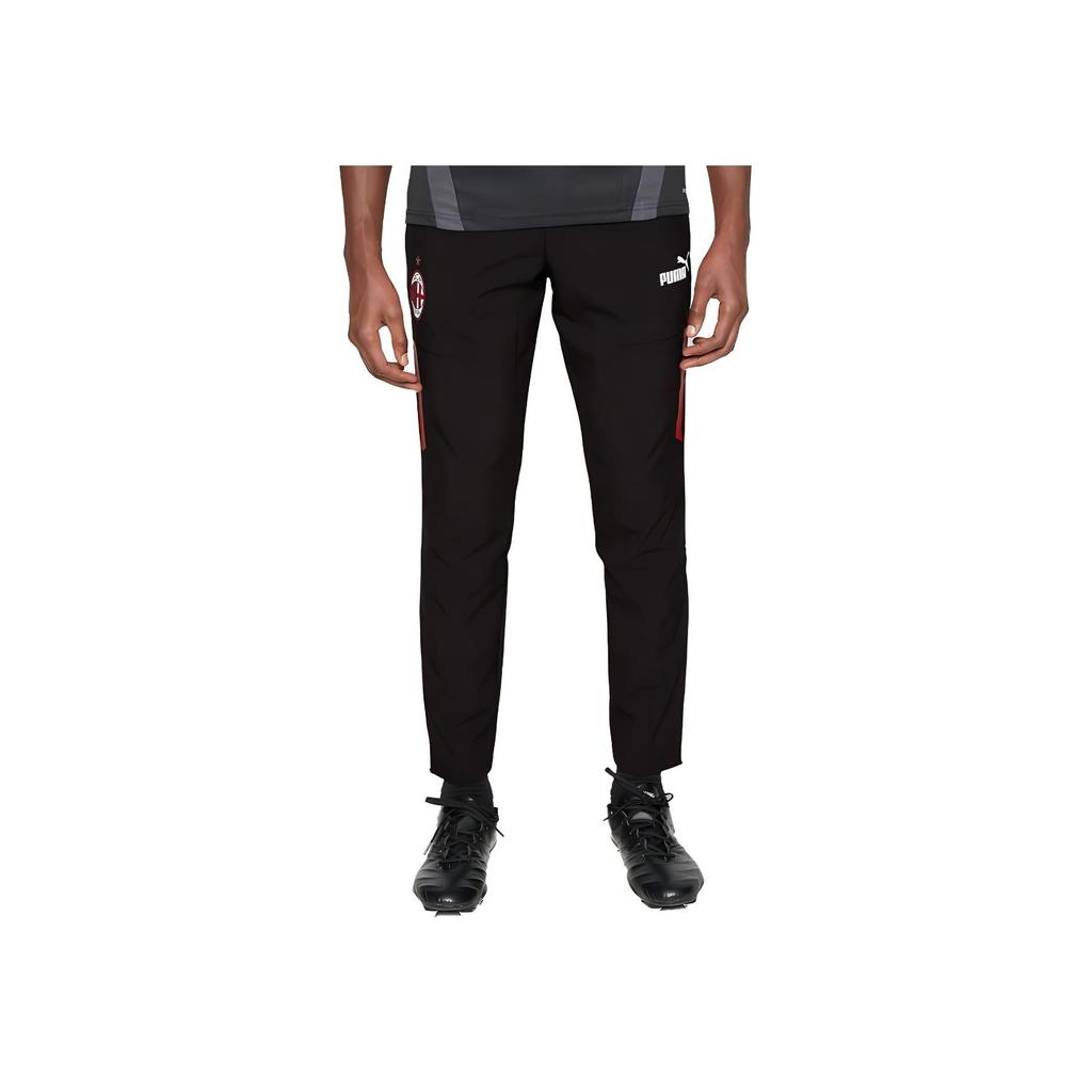 Puma Мужские тканые брюки ACM Prematch с буквенным принтом и контрастной эластичной резинкой на талии, черные 769277-01