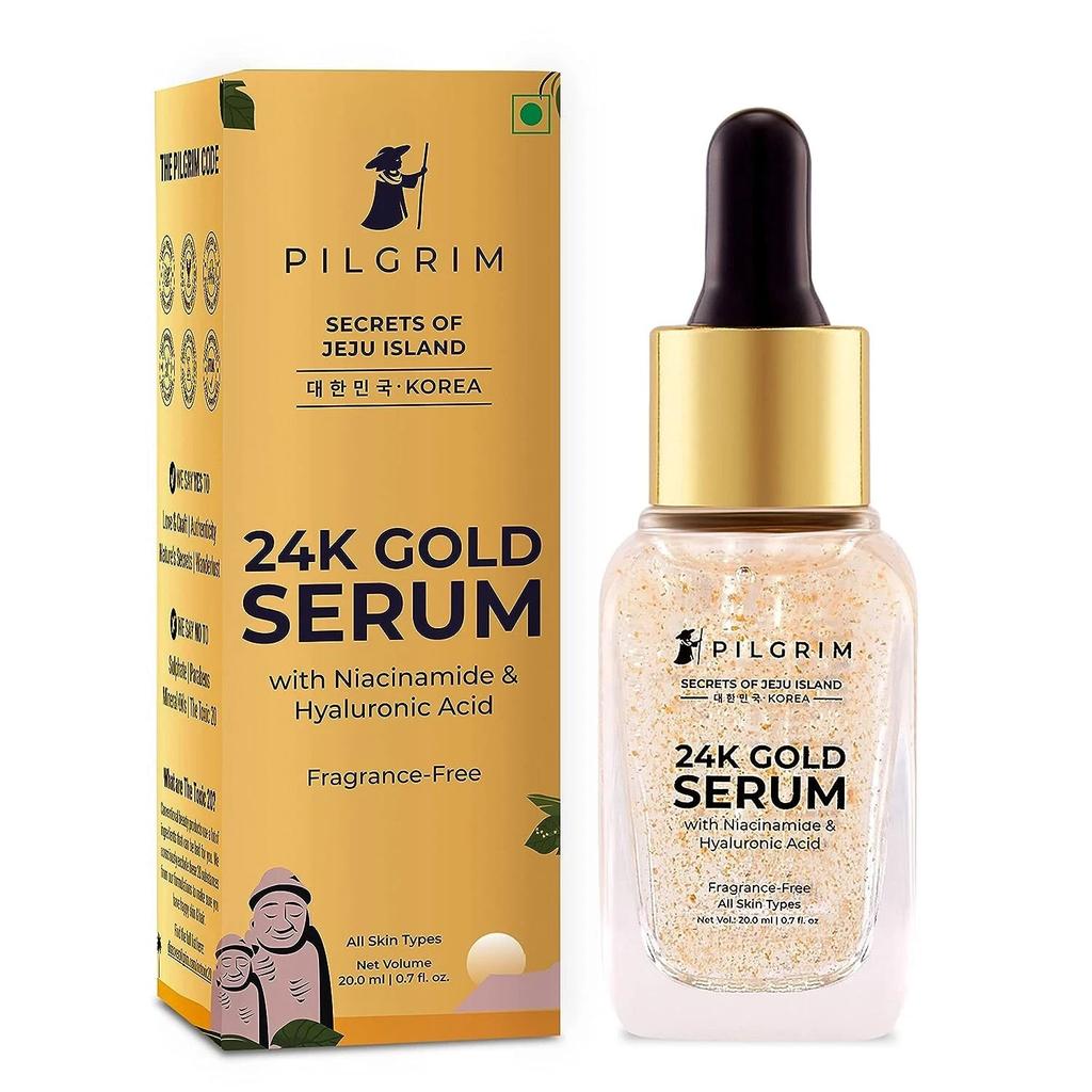 Pilgrim 24K Gold Face Serum With Niacinamide And Hyaluronic Acid 20ml