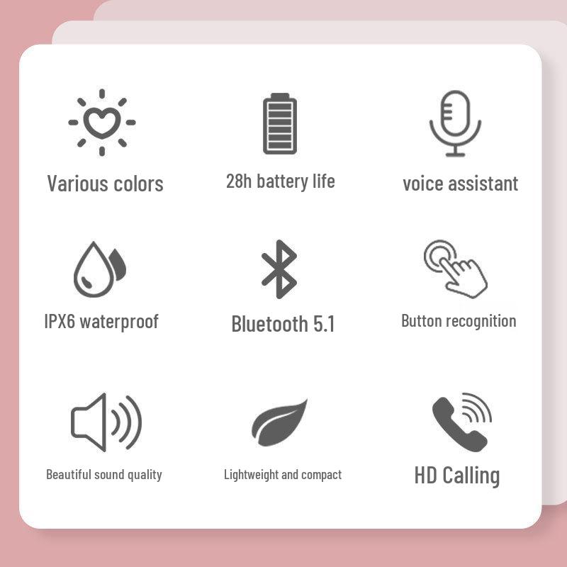 Водонепроницаемые Bluetooth-наушники-вкладыши с заушинами для спорта, с шумоподавлением и долгим временем работы от аккумулятора