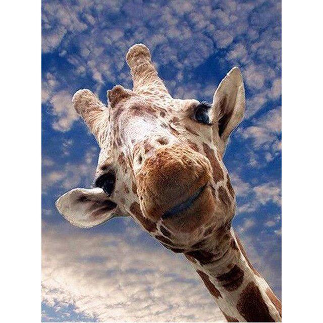 DIY Giraffe 5D Diamond Painting Cross Stitch Full Round Drill Daimond Embroidery Rhinestone