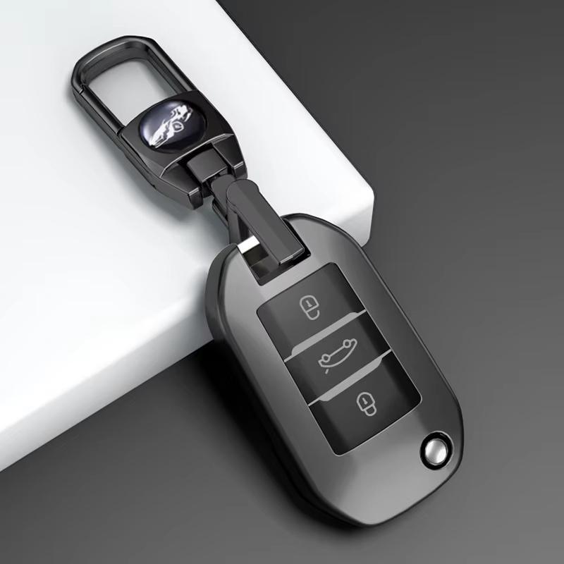 Gray Tpu Car Key Case Remote Cover For Peugeot 208 308 T9 508 2008 For Citroen C4 For Opel Corsa Crossland X Auto Accessories