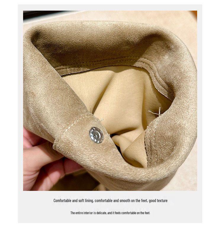 Женские ботфорты больших размеров для полных ног – Осенне-зимние сапоги-рыцари с высоким голенищем и толстой подошвой