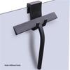A36T-Hook-Free Black Squeegee For Glass For Bathroom Shower Doors Mirrors Tiles Car Windows Streak Free Cleaning