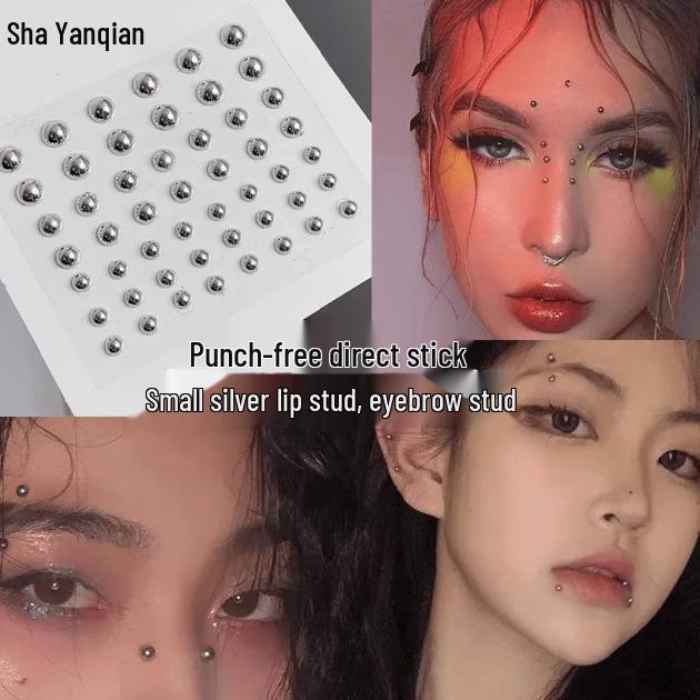 Титановая сталь стикер для пирсинга губы: Трендовое кольцо-имитация пирсинга для мужчин и женщин - Крутой дискотечный ювелирный аксессуар