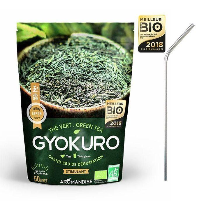 Gyokuro Green Tea 50 G + 4 Stainless Steel Straws
