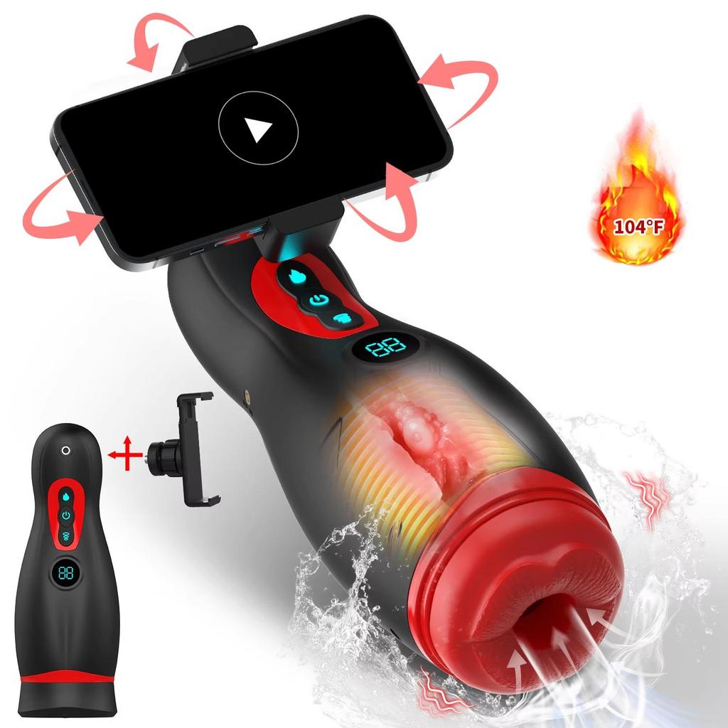 Автоматическая мужская мастурбационная чашка с сосанием, вибрацией, минетом, мастурбацией, реальная нагреваемая вагина, карман, секс-машины, игрушки для взрослых для мужчин