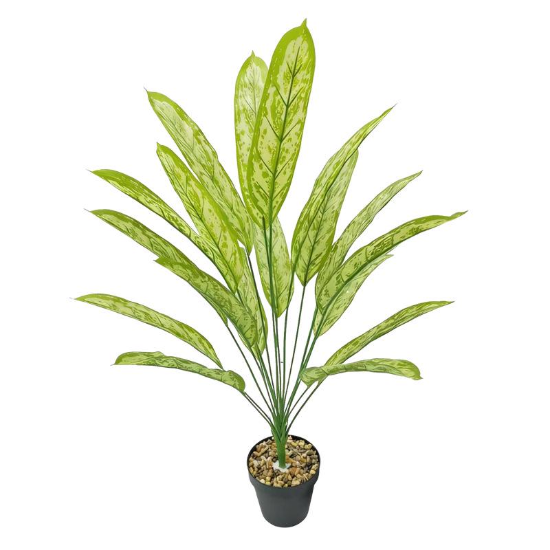 18-Head Monstera Deliciosa and Aglaonema Faux Plant Bonsai for Home Landscaping
