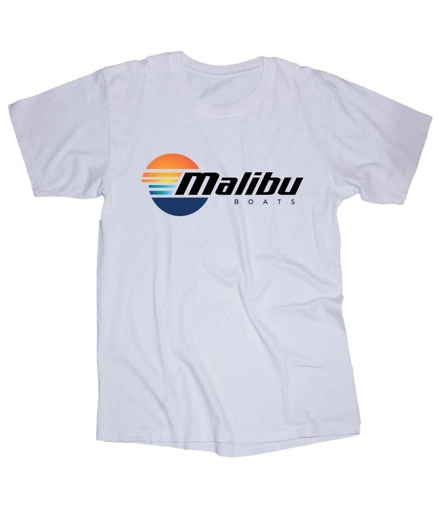 Malibu Boats logo White T-shirt Tops Tees Unisex Powerboat