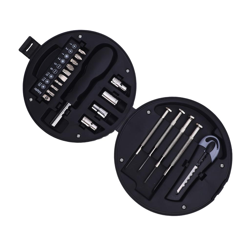 20Pcs Tire Shaped Tool Set with Storage Box Carbon Steel Multifuncitonal Tire Shaped Tool Hardware