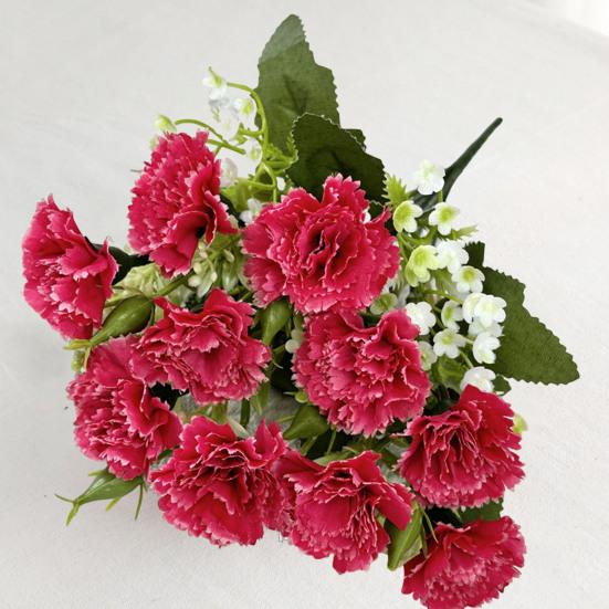 Искусственный цветок гвоздики со стеблем, центральная часть домашнего офиса, стол 10, свадебный искусственный цветок