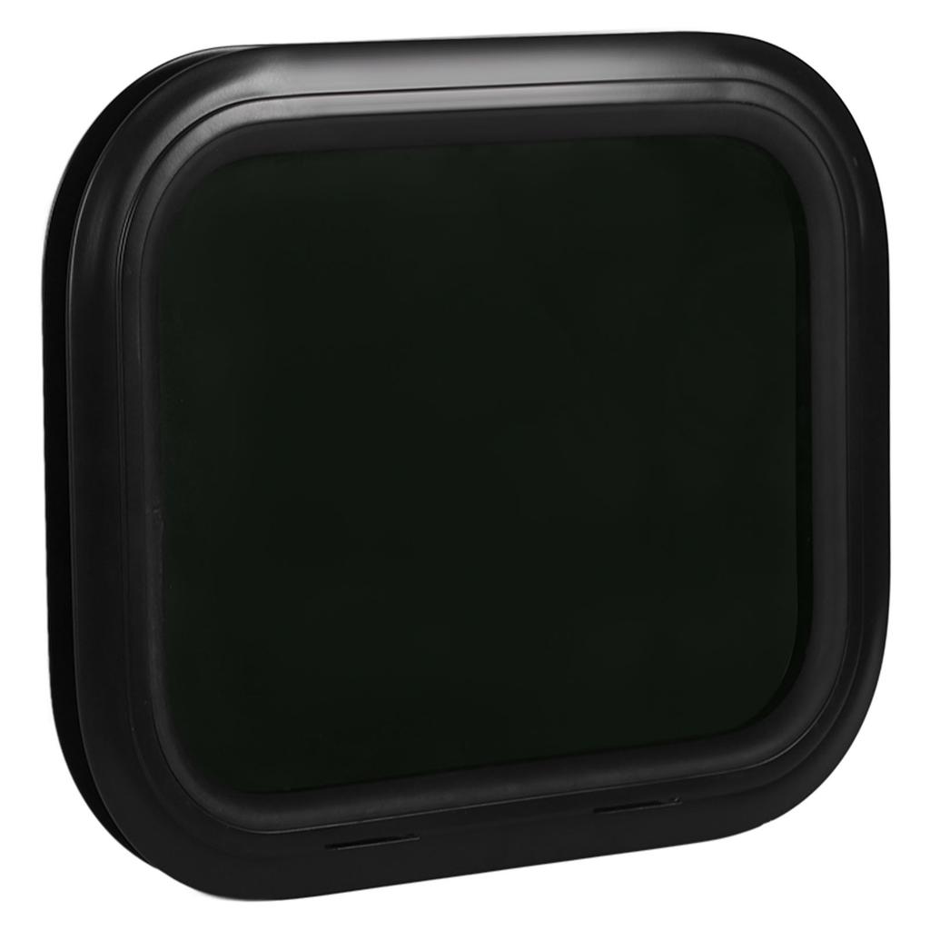 RV Window Black Aluminum Alloy Frame Waterproof Tempered Glass Round Corner RV Fixed Windows for Camper Caravan 33‑38mm
