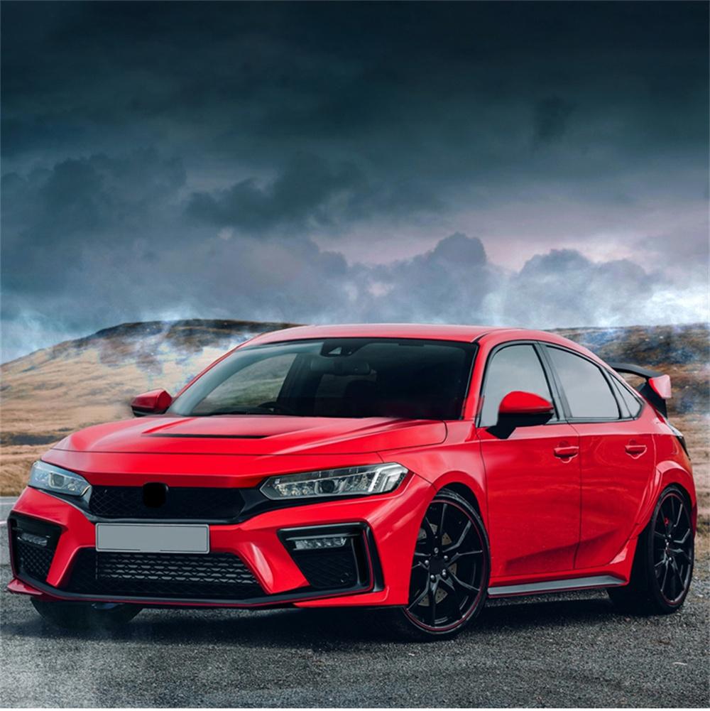 4xHigh Quality Gloss Black Smart Door Handle Cover Trim For Honda Civic 11th 202