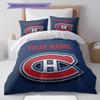 Custom Name,Montreal Canadiens Pattern Bedding Home Decoration Birthday Gift ( 1 duvet cover + 2 pillowcase, without core),fan merchandise.