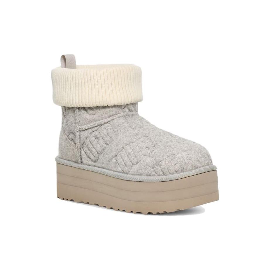 UGG Classic Mini Platform Felted Boot Grey Women Sneakers 1144047-GREY
