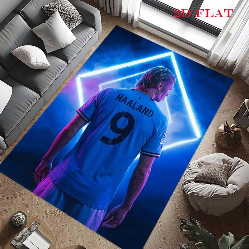 Haaland player Carpet Rug for Living Room Bedroom Home Sofa Decoration,Kids play Nonslip Floor Mat