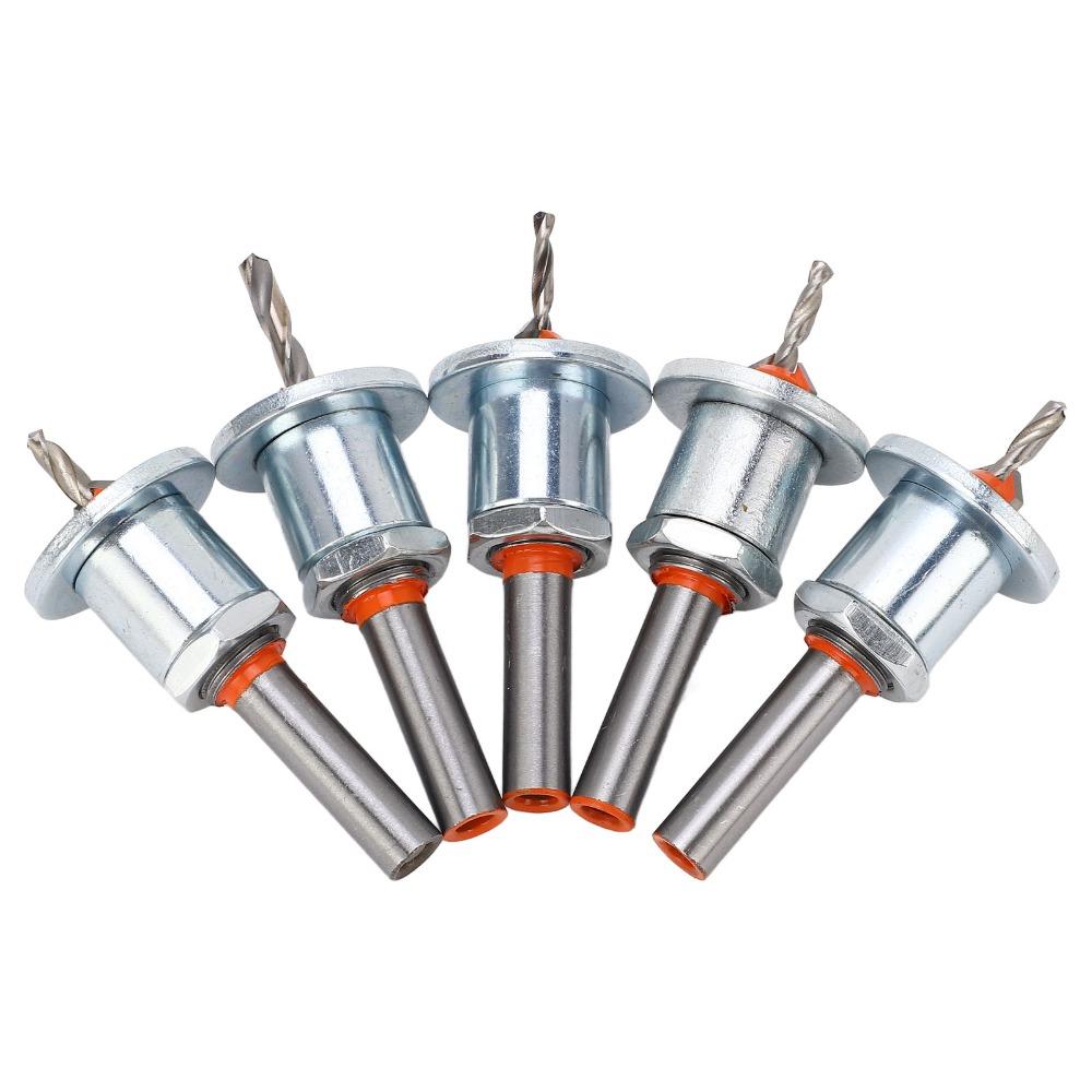 5pcs 90-Degree Angle Tapered Countersink Bit Carbide Tipped Self Tapping Screw Bit Hole Drilling