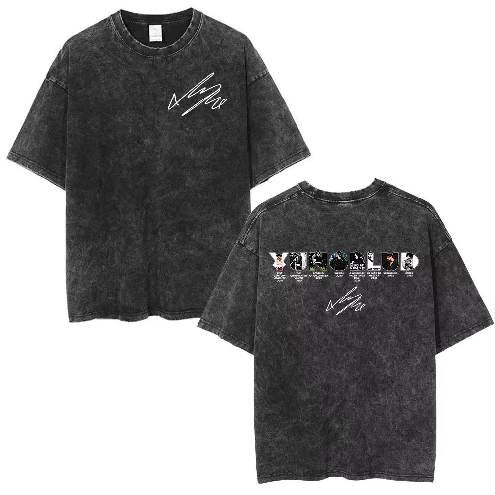 Yungblud IDOLS Album Tour T Shirts Men Women Clothing Washed Vintage Short Sleeve Tshirts Oversized Casual Cotton Tshirts