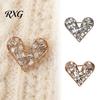 Love Brooch Brooch, with Shiny Rhinestone Decor, Strong Buckle Secure Fit Sturdy Elegant Pin Alloy Classic Heart Shape Versatile Clasp Pin, for Coats