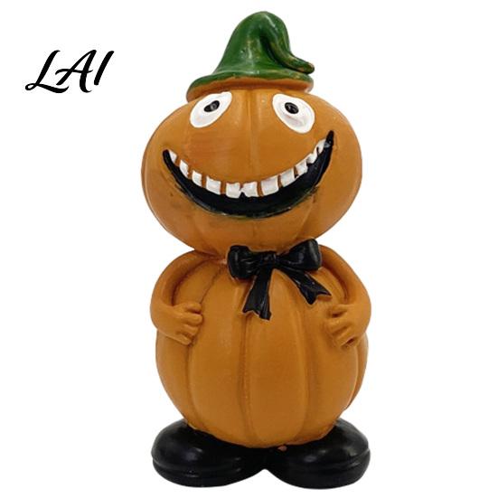 Window Sill Halloween Decor Pumpkin Figure Ornaments Hand-Painted Resin Decorations with Unique Garden Expressions Figurine for Desktop Windowsill