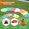 10 Flat Marker Cones with Storage Bag, Non-Slip 6 Inch Sitting Discs for Soccer Practice, Speed