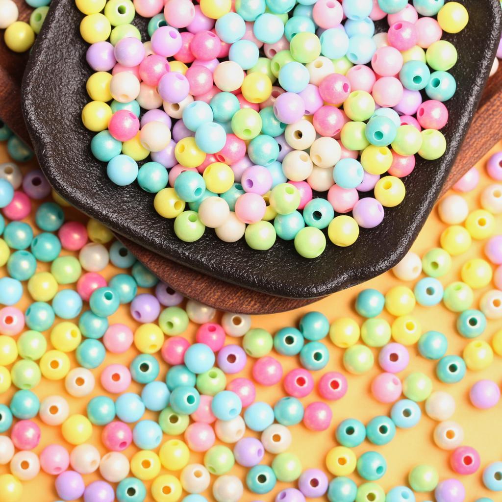 500 г/пакет, около 5500 шт. свободные бусины, аксессуары для изготовления ювелирных изделий, круглые бусины 6 мм, материал ручной работы, гладкая поверхность, ручное изготовление, твердое тело