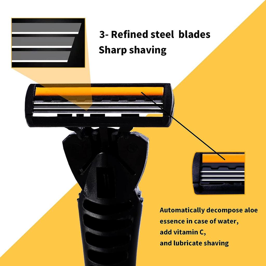 3-layer Stainless Steel Blade Men Razor Washable For Travel For Home Shaver Manual Shave Razors For Daily Face Care
